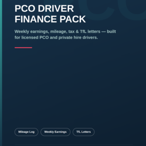PCO Driver Finance Pack
